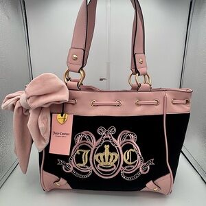 Juicy Couture Lovers Club Daydreamer Tote Bag - Black and Pink